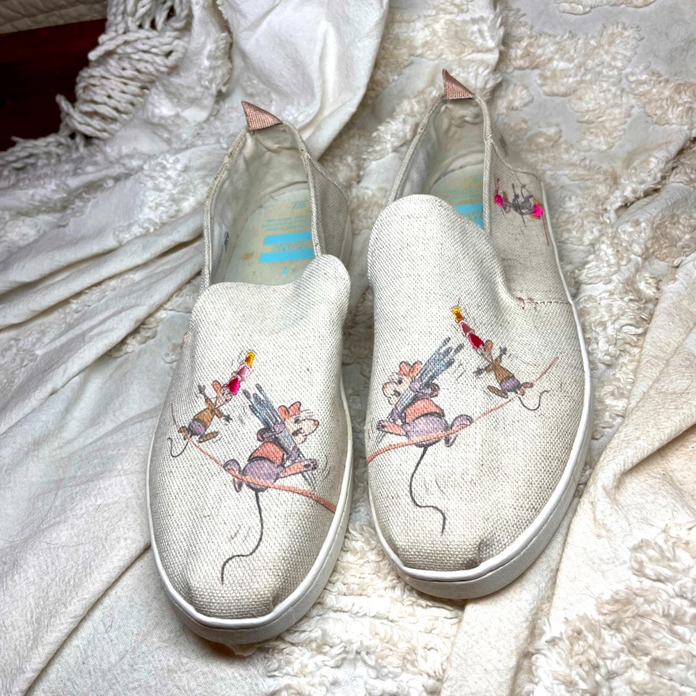 RARE Disney x TOMS Slip On Shoes